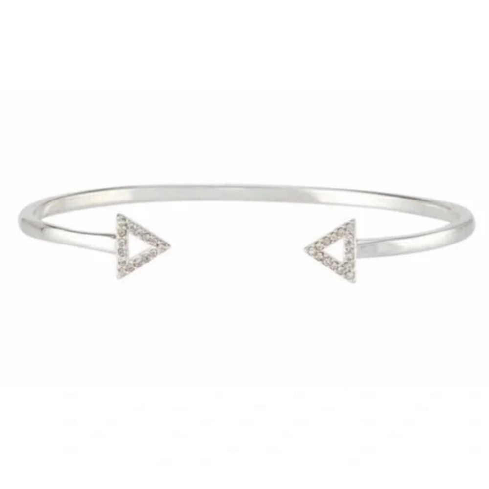 Stella & Dot Silver Arrow bangle cuff bracelet